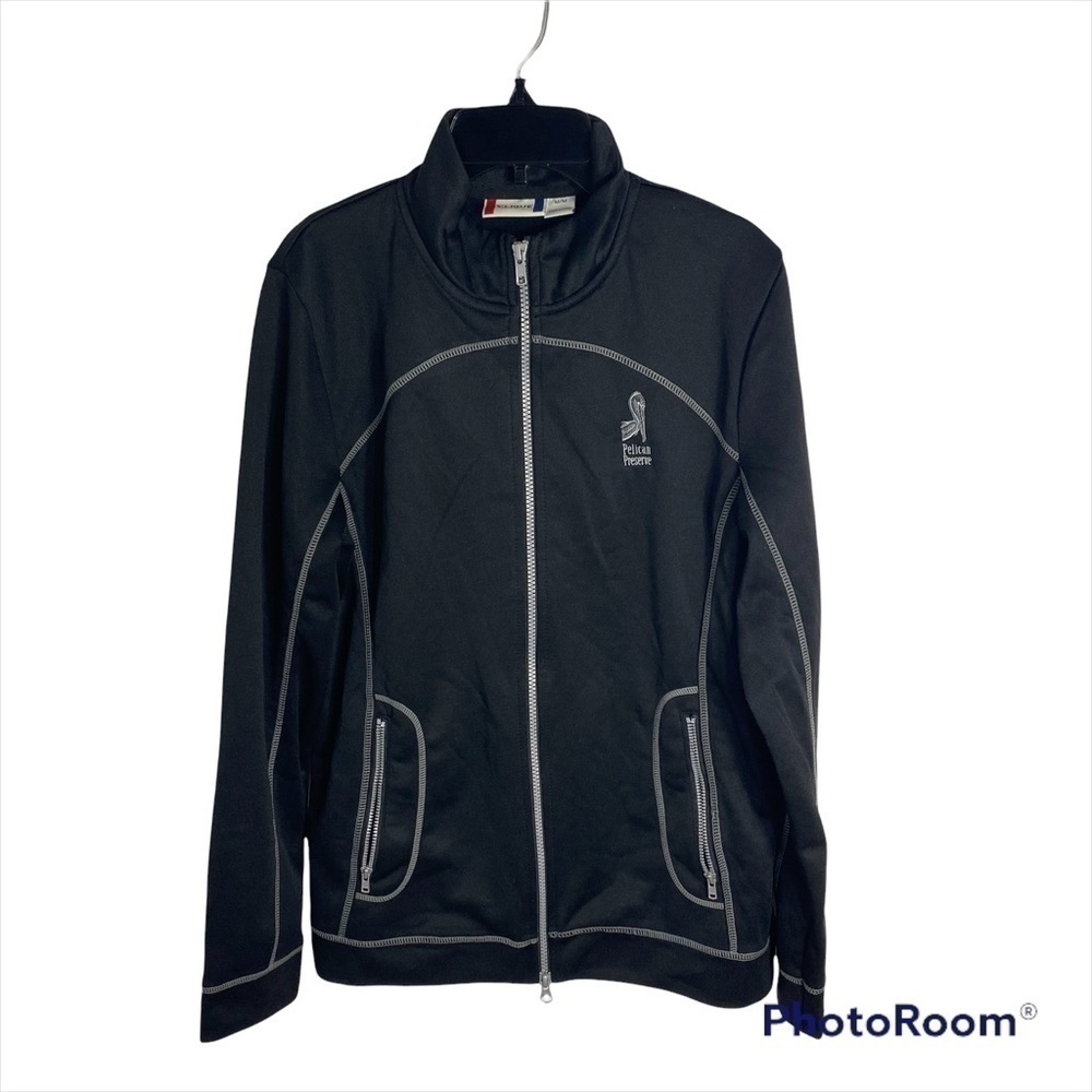 Clique Full Zip Black Sweatshirt Jacket Medium Pelican Preserve